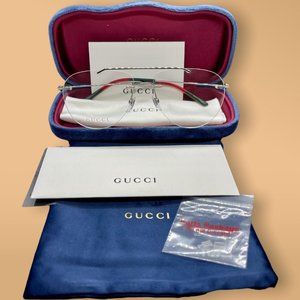 Gucci Rimless Aviator Glasses 58mm
